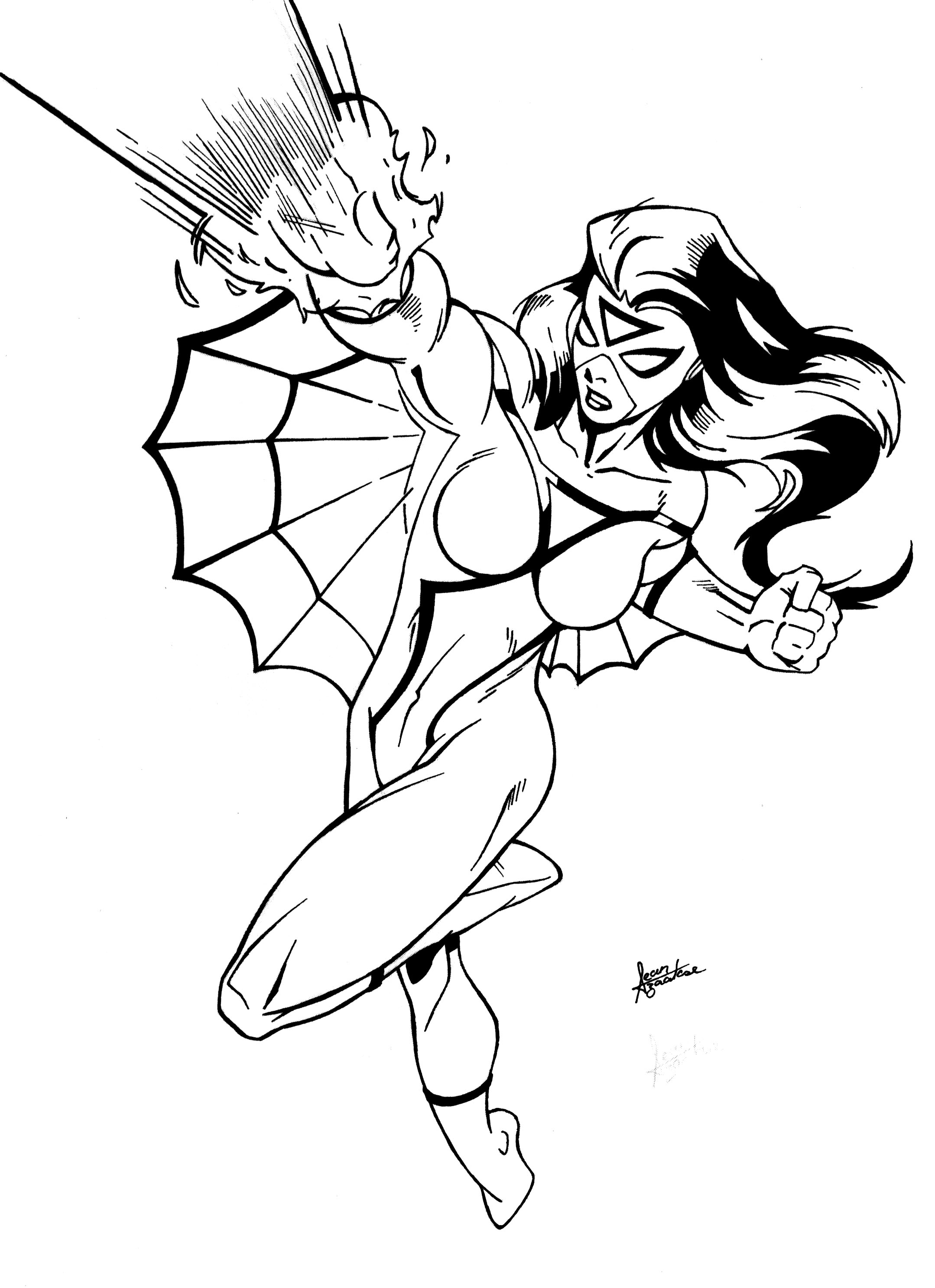 Spiderwoman inks by sean