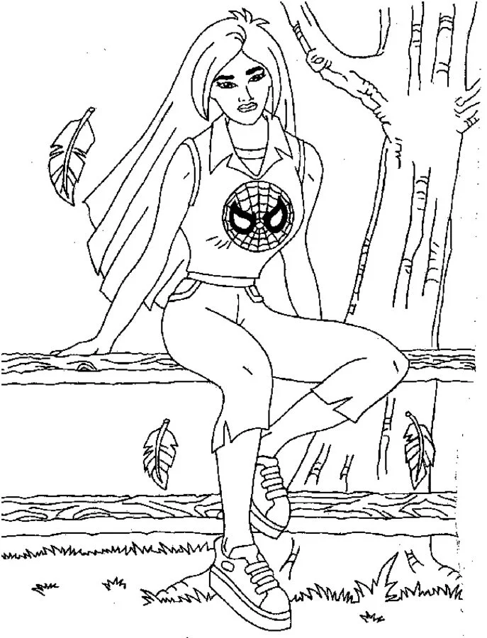 Coloring pages spider