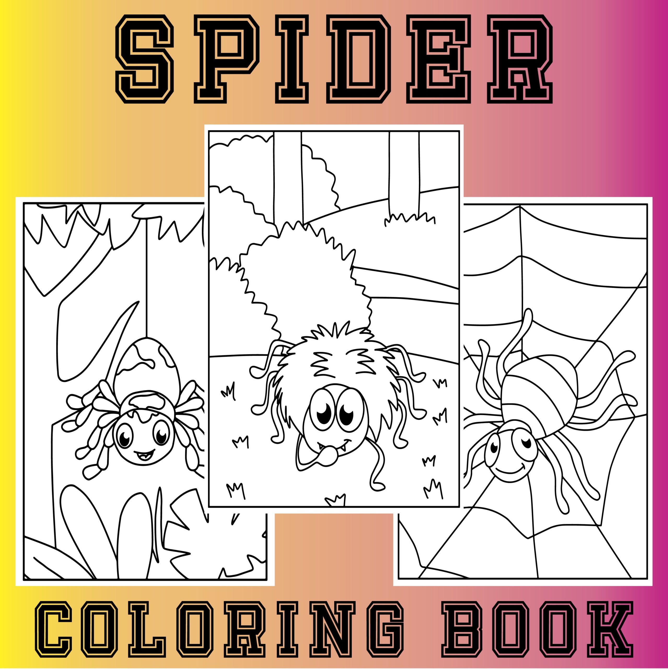 Spider coloring pages for kids spider coloring book made by teachers