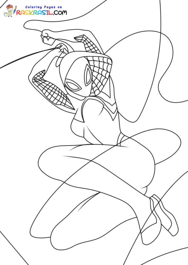 Ghost spider coloring pages