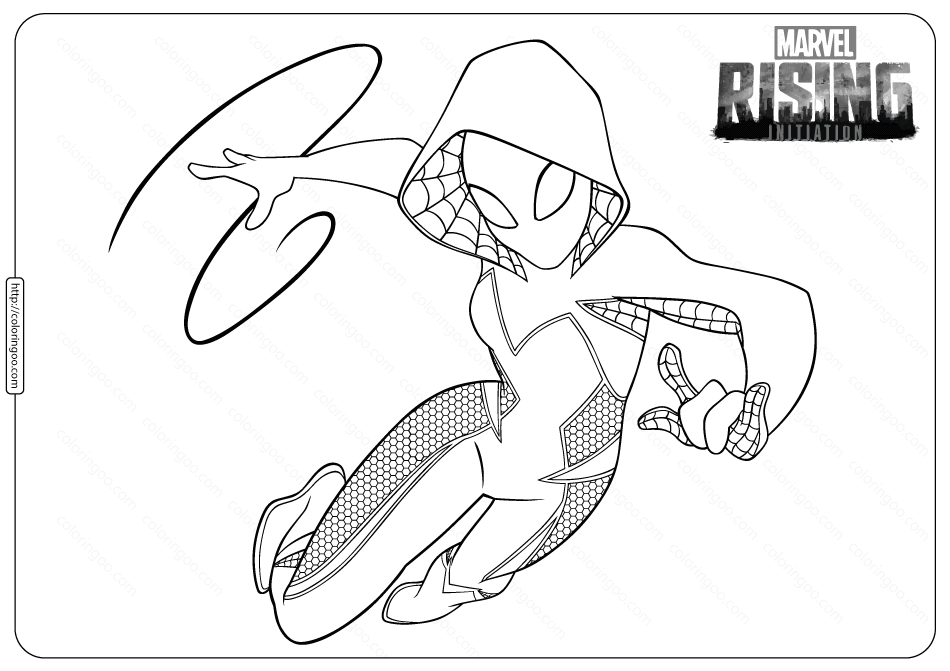 Marvel rising ghost spider coloring pages