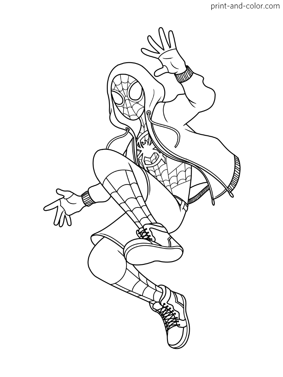 Spider man coloring pages print and color