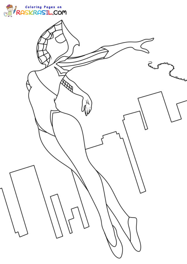 Ghost spider coloring pages