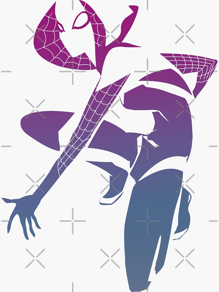 Spider gwen color sticker for sale by falchi