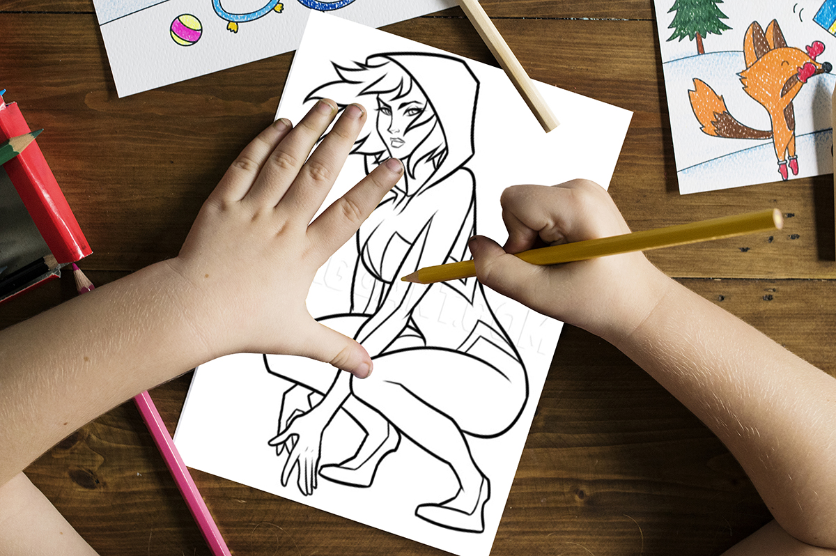 Spider gwen coloring pages