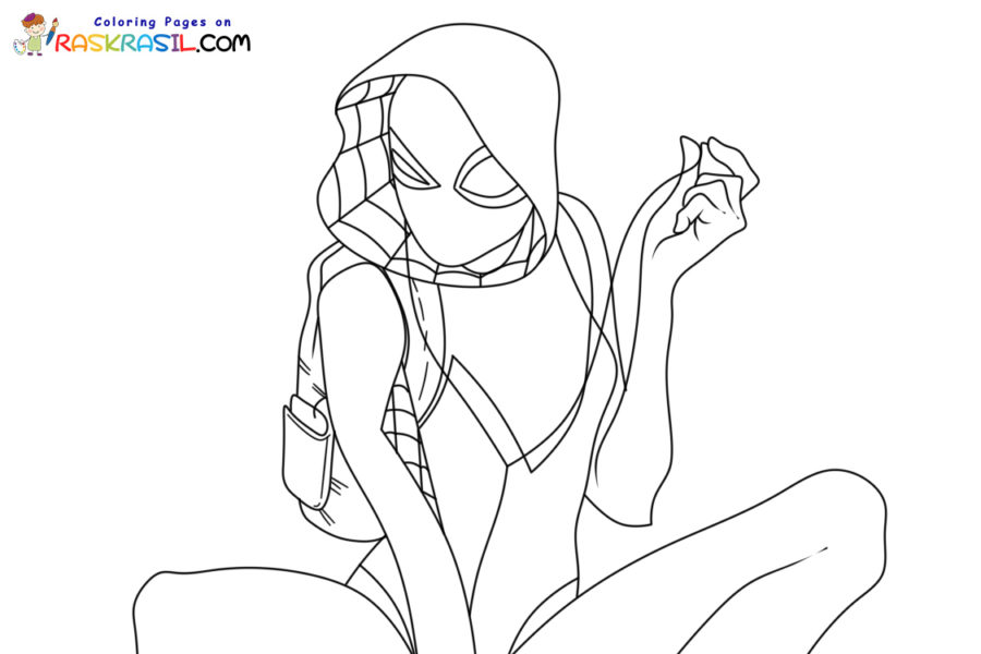 Ghost spider coloring pages