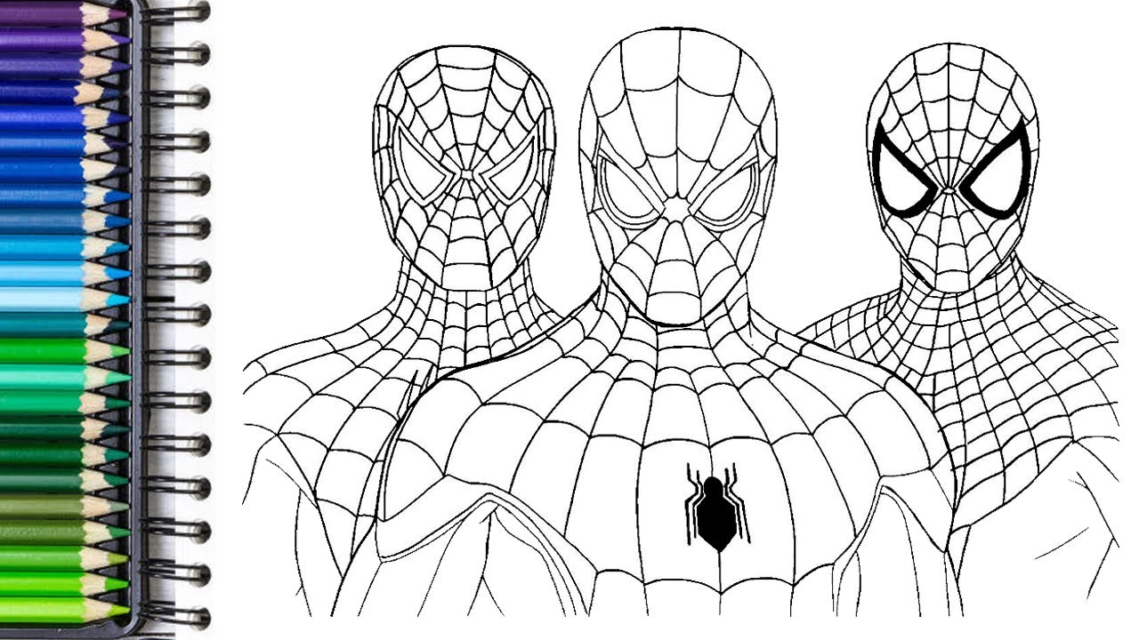 Version of spiderman coloring pages