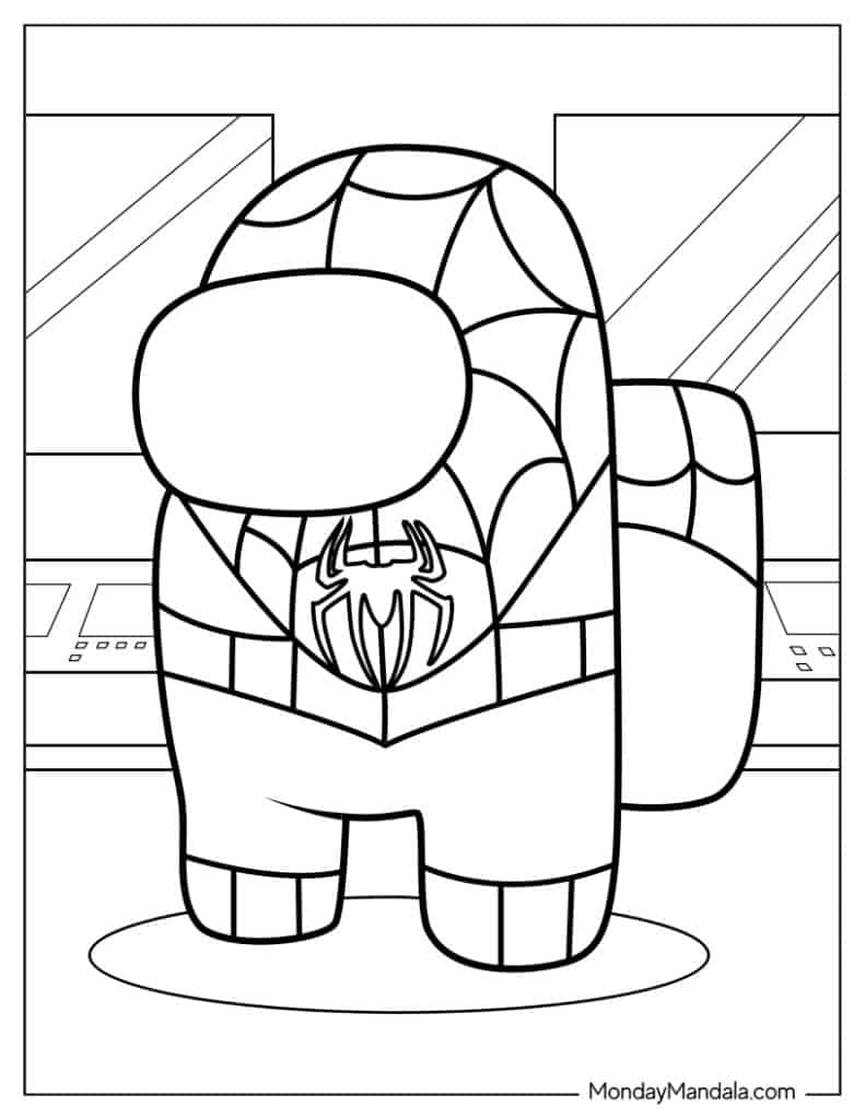 Among us coloring pages free pdf printables