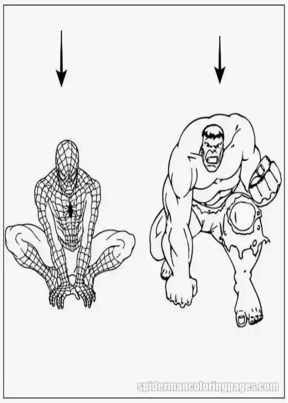 Cool fun and adventure with spiderman and hulk coloring pages for kids