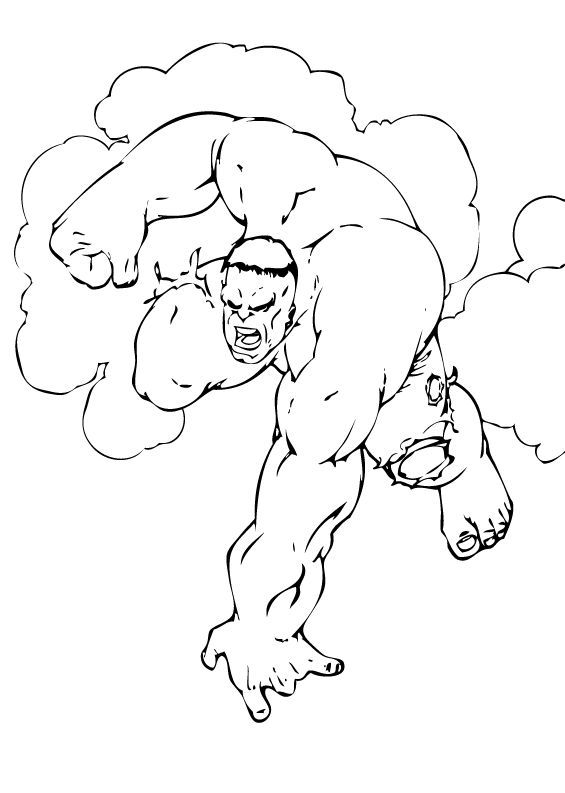 Hulk a bit anxious coloring pages