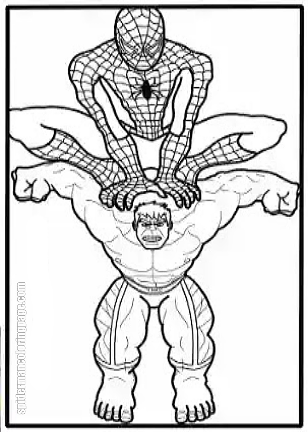 Cool fun and adventure with spiderman and hulk coloring pages for kids