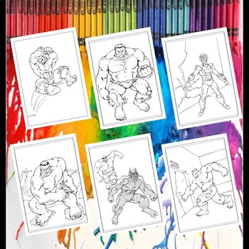 Unwind and color printable hulk coloring pages collection for kids