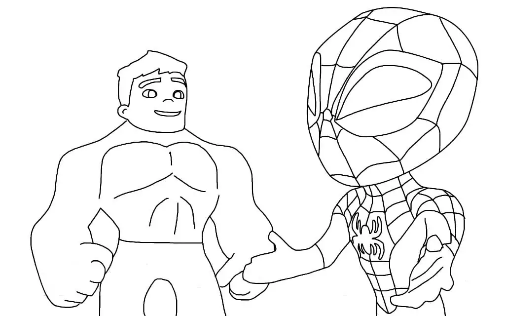 Hulk and spidey fãrbung seite