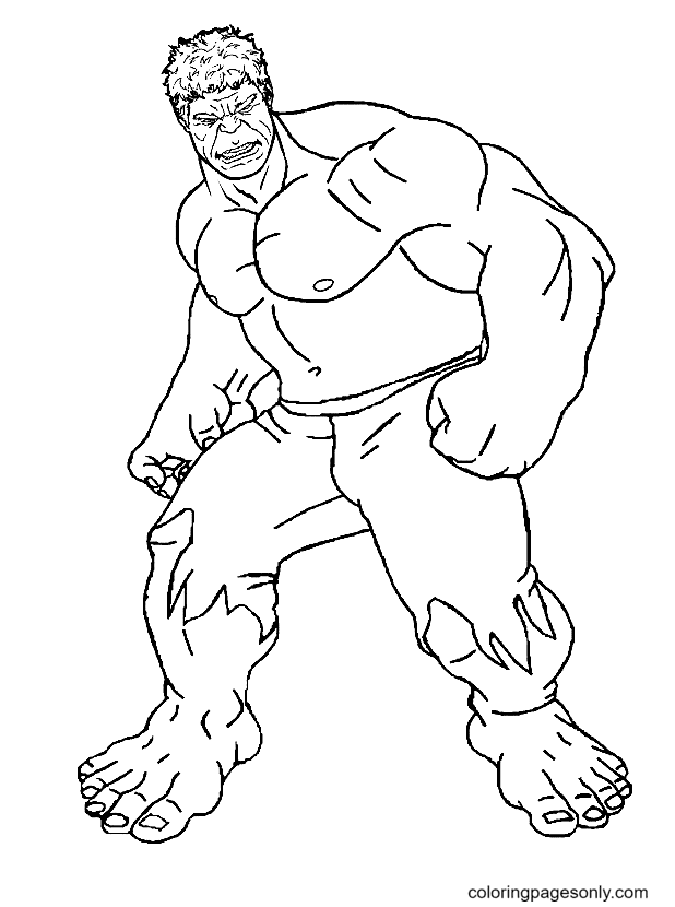 Hulk coloring pages printable for free download