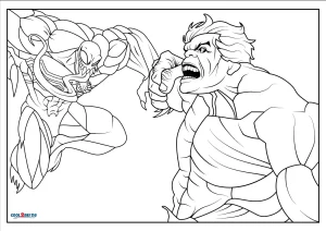 Free printable hulk coloring pages for kids