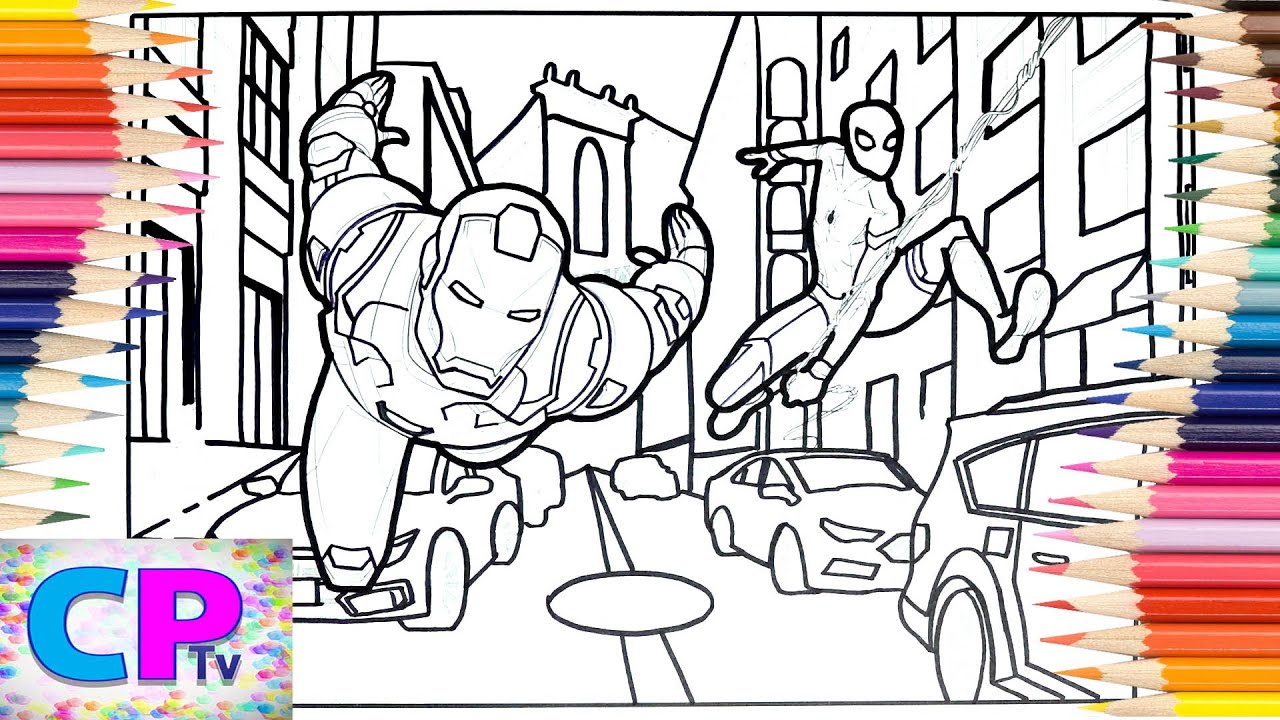 Avengers super speed coloring pagesiron an and spideran coloringelektronoia