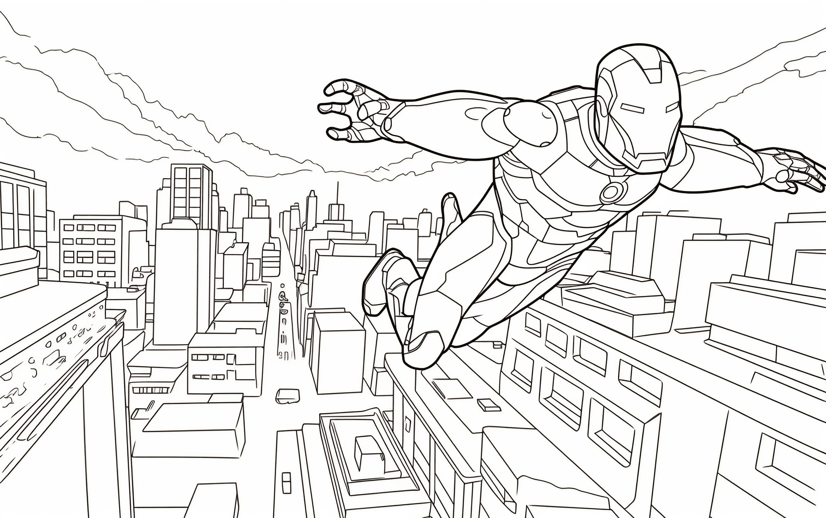 Iron man coloring pages for free printable