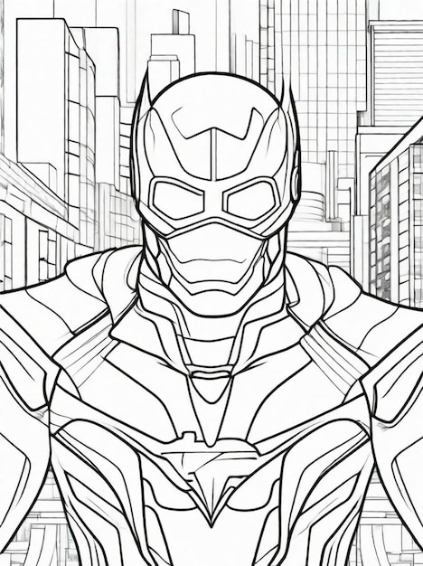Page superhero coloring pages images