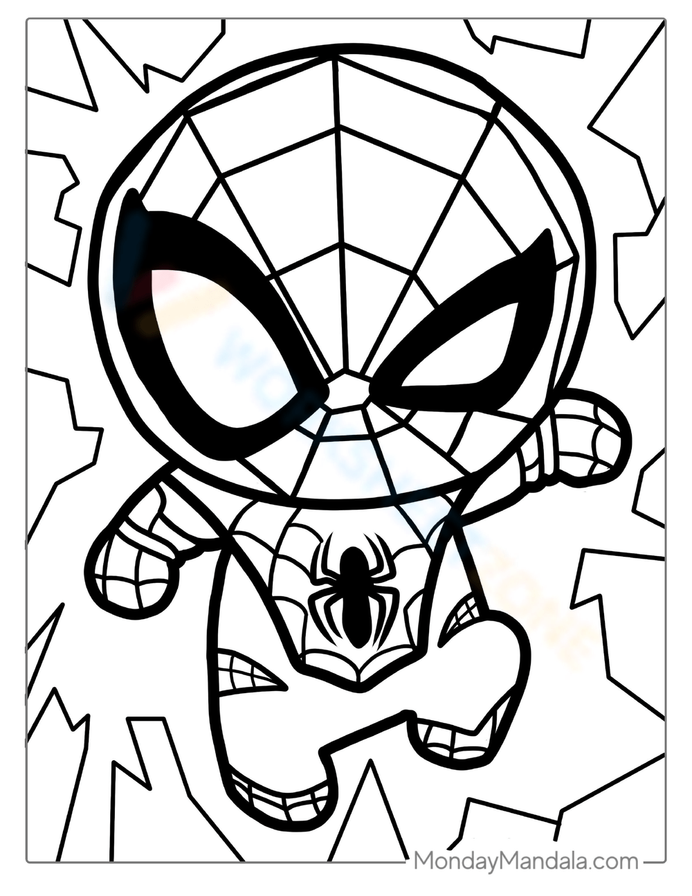Free printable spiderman coloring pages for kids
