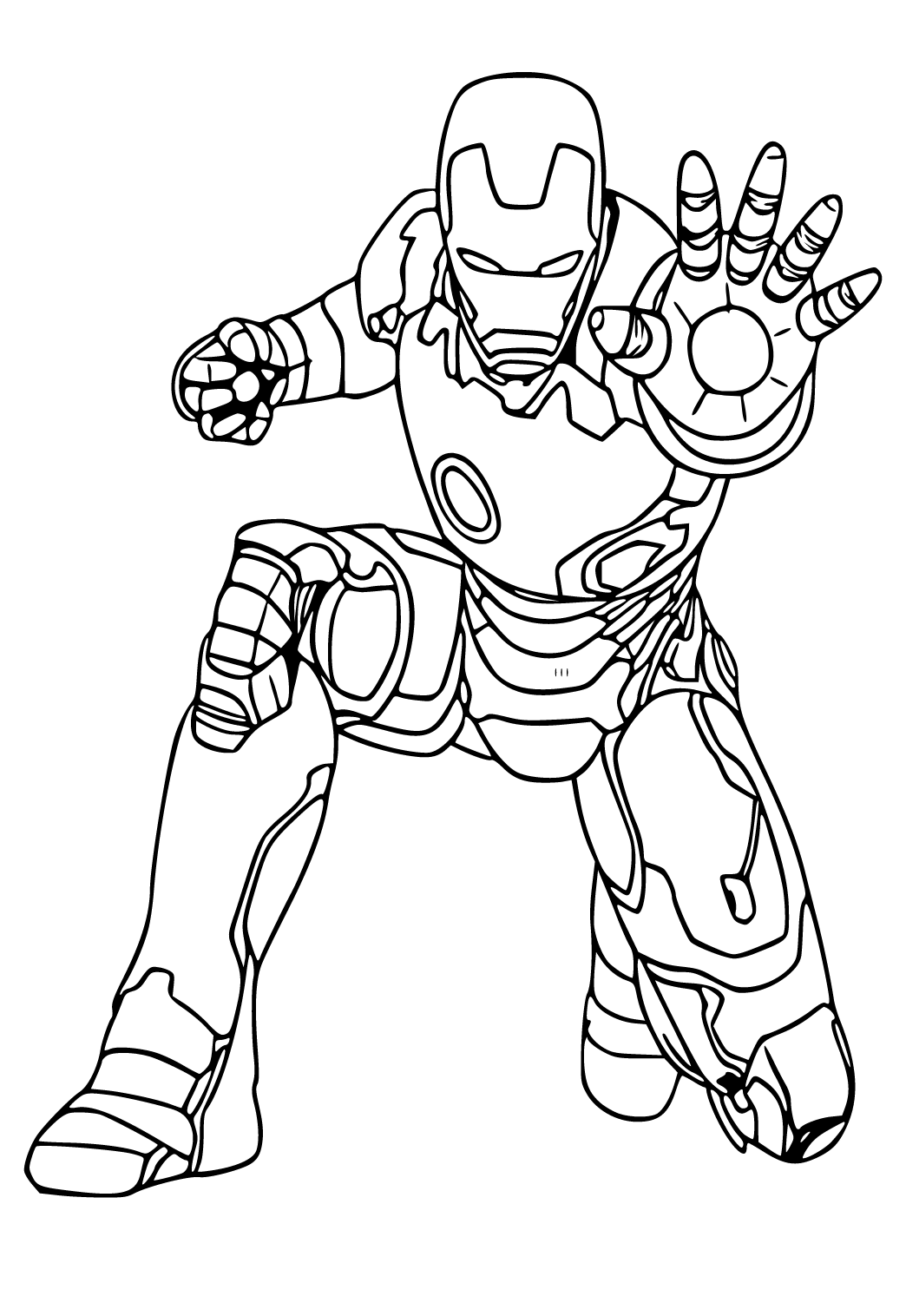 Free printable avengers iron man coloring page for adults and kids