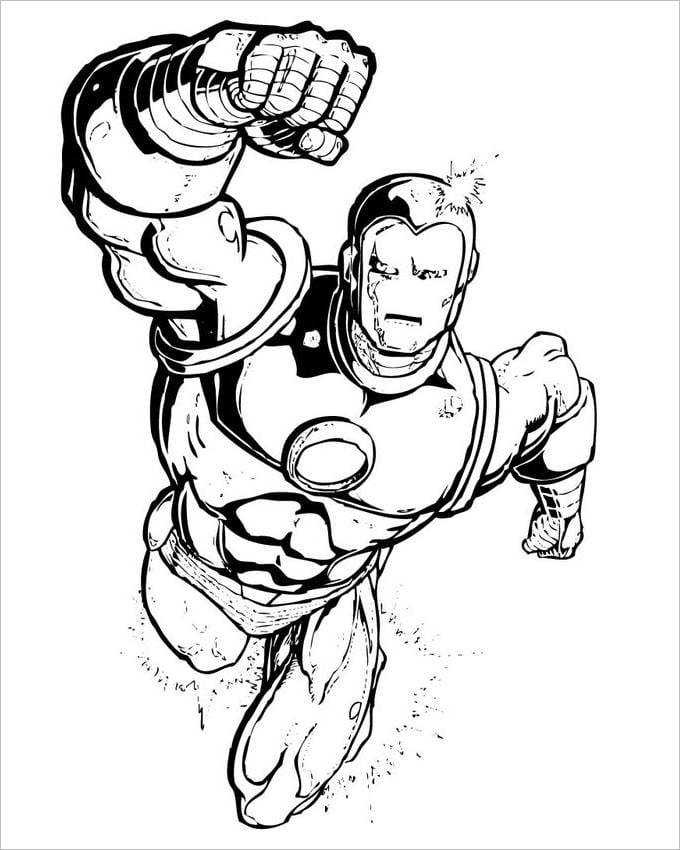 Superhero coloring pages