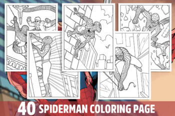 Spider man coloring pages for kids girls boys teens birthday school activity