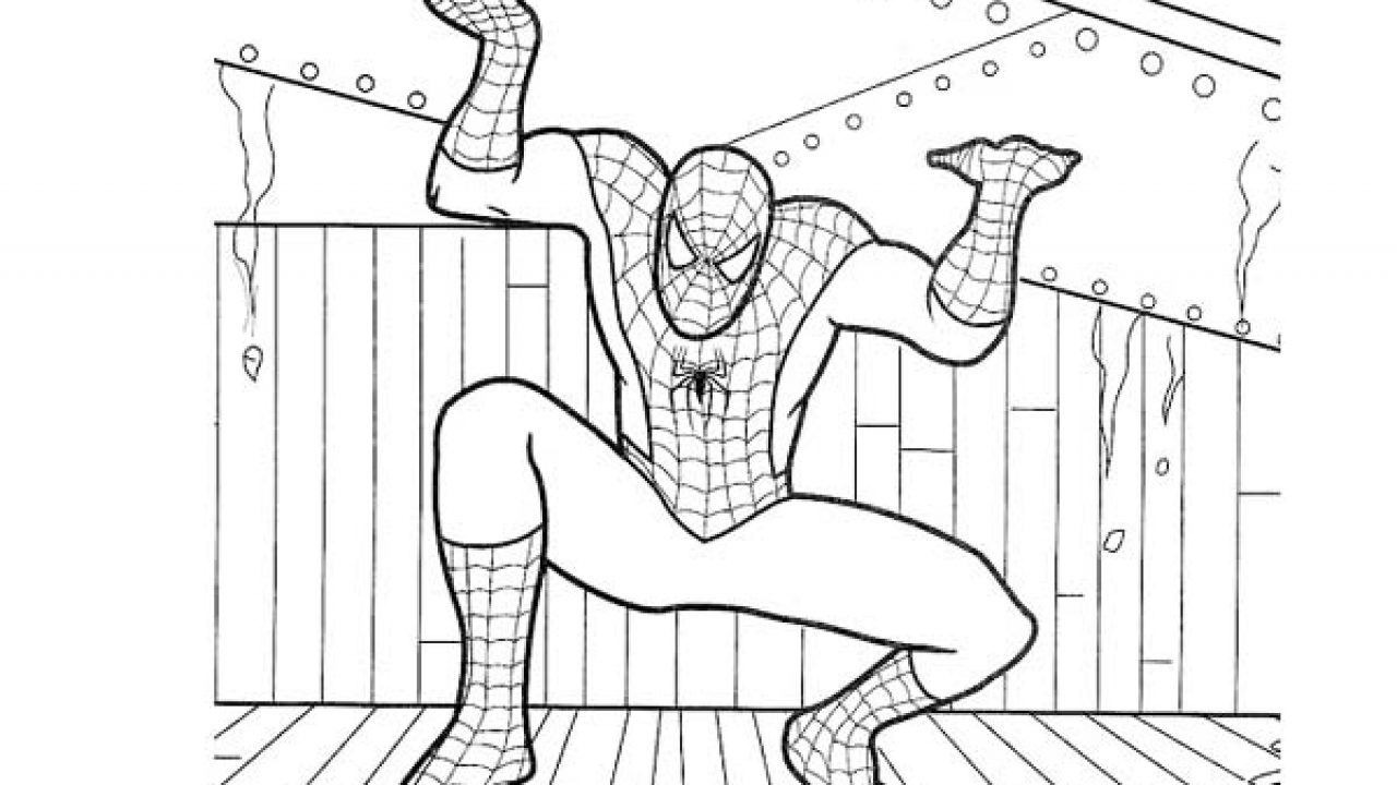 Kids spiderman coloring pages