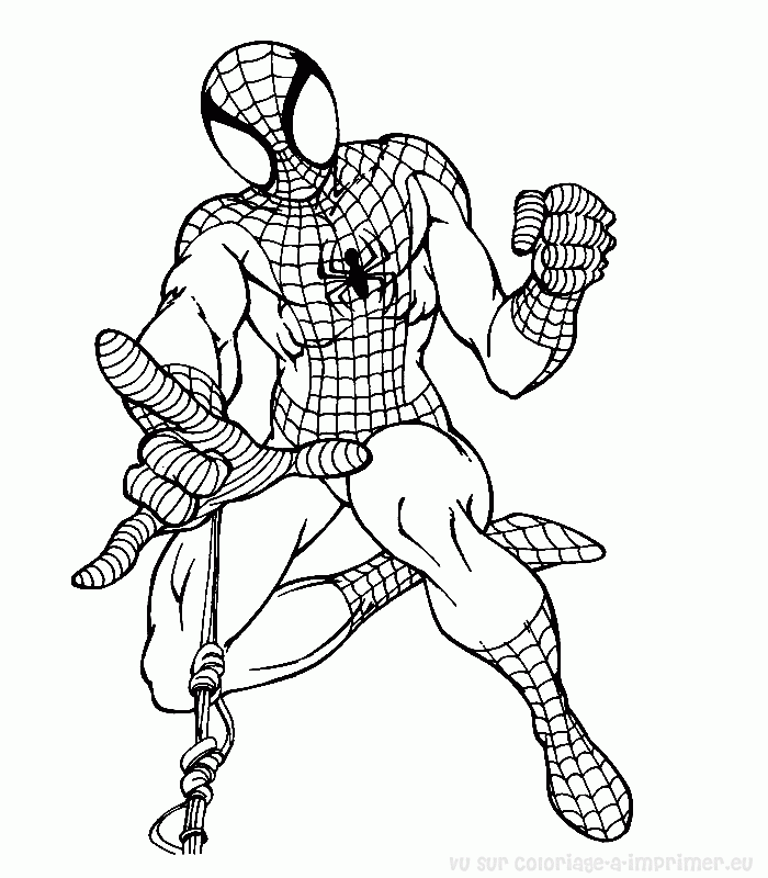 The hero spiderman coloring pages