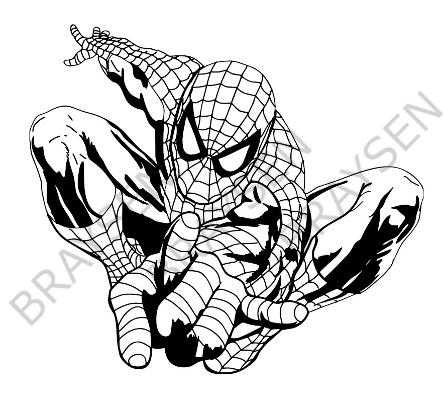 Black spiderman art