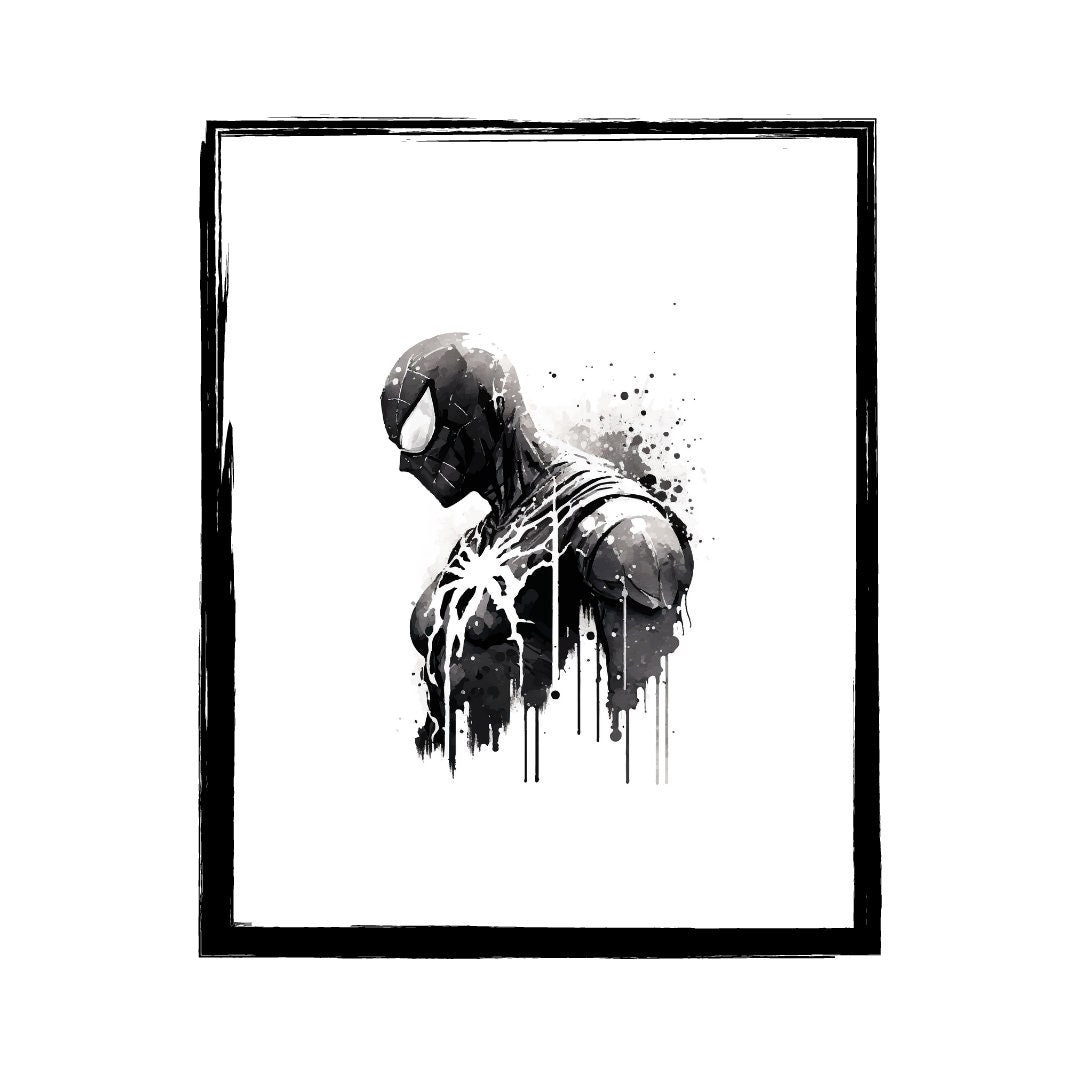 Black spiderman art