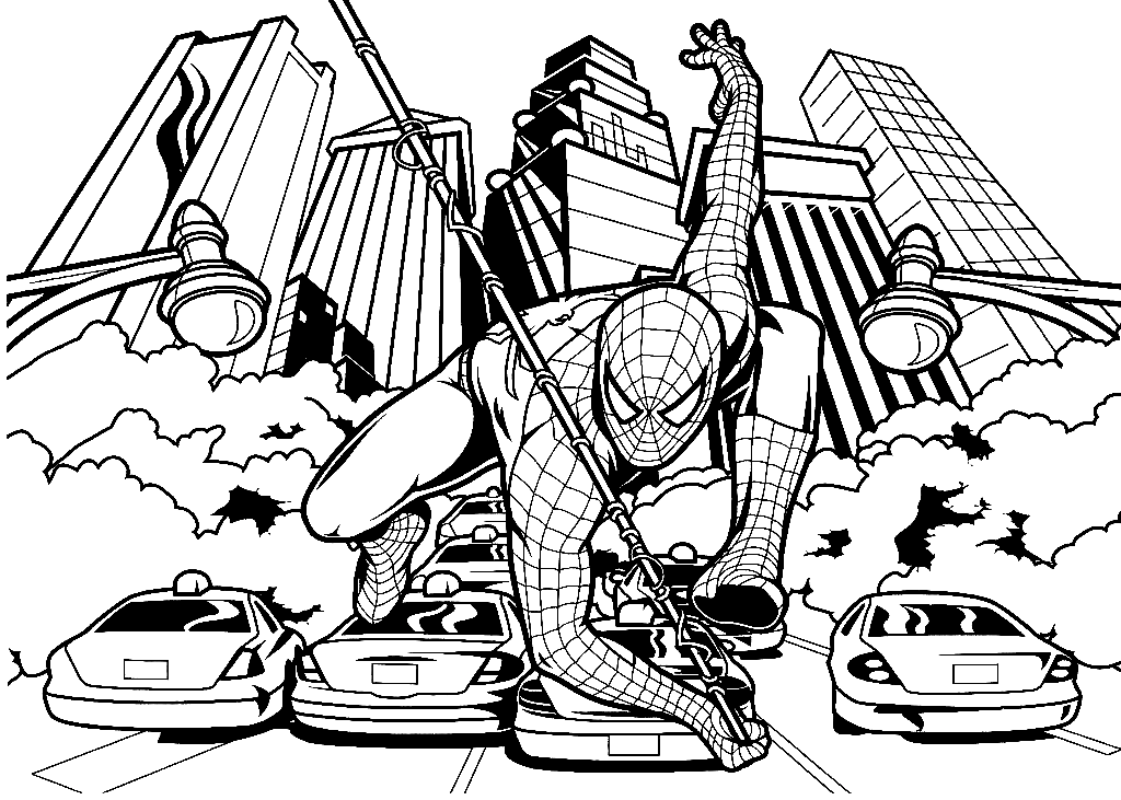 Free printable spiderman coloring pages for kids