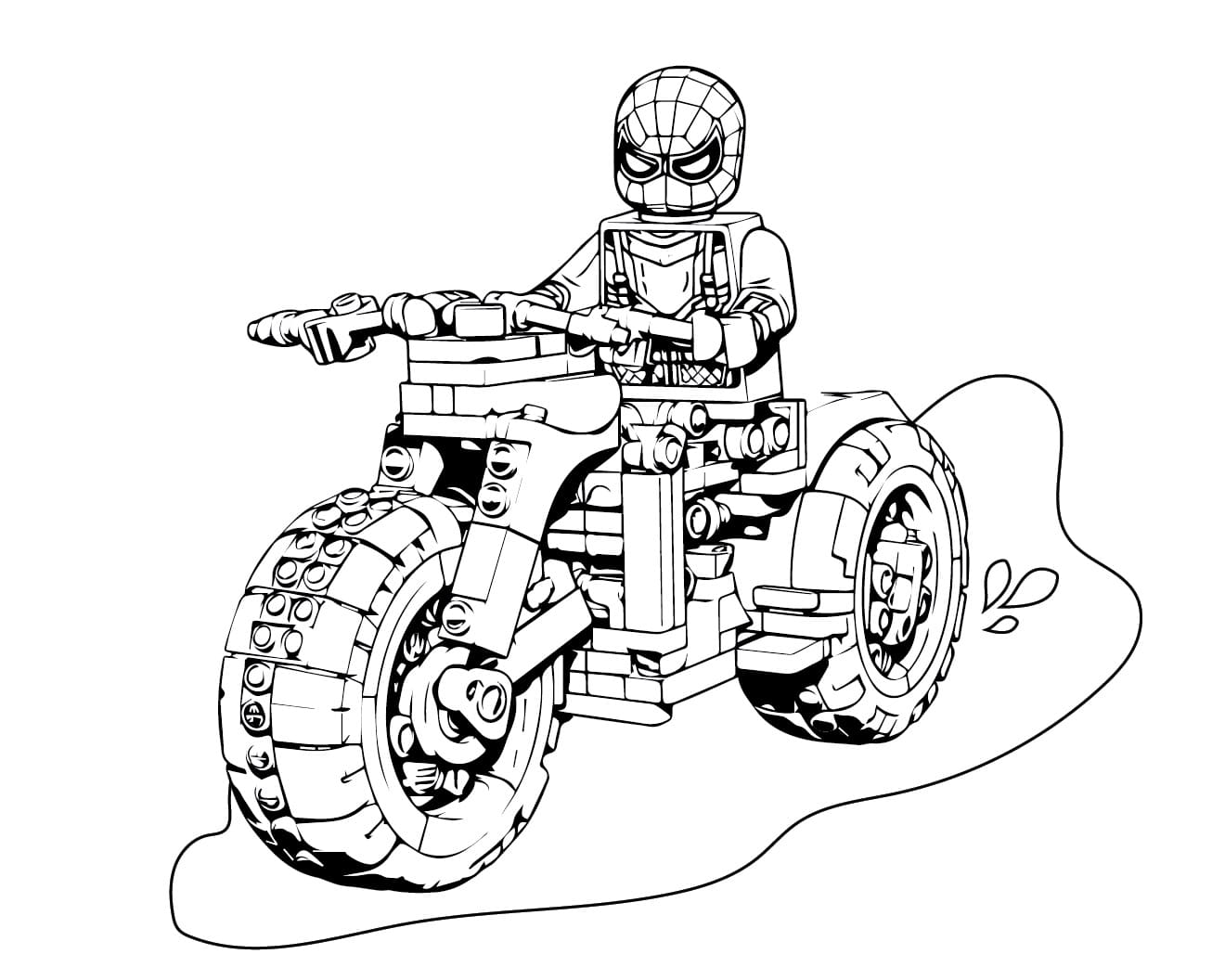 Lego spiderman coloring pages