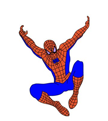 Jumping spider man coloring pages for kids to color and print