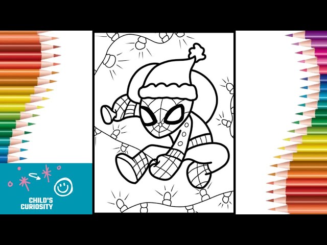 Spiderman christmas spiderman coloring pages