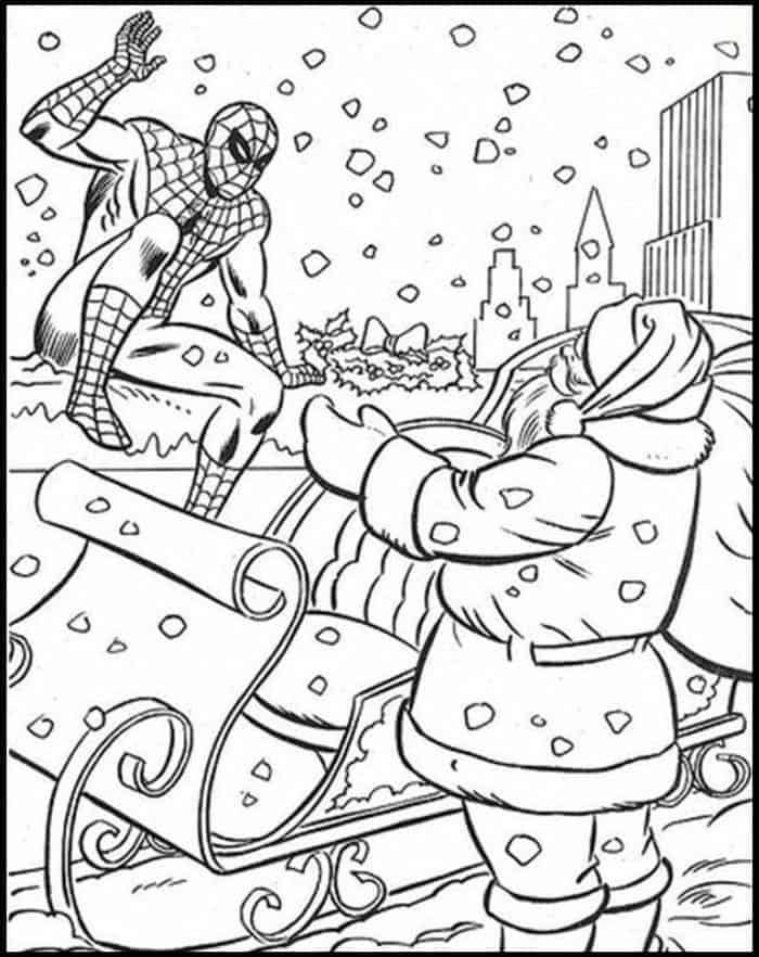 Spiderman christmas loring pages superhero loring pages avengers loring pages spiderman christmas