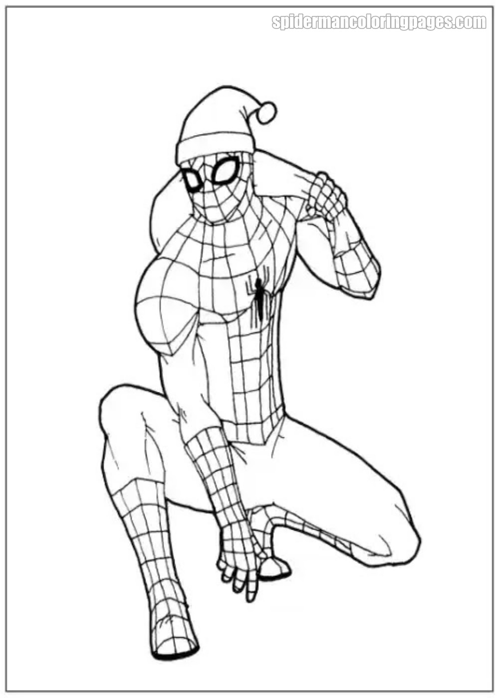 Updated get festive with spiderman christmas coloring pages