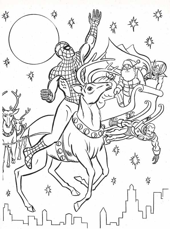 Avengers coloring pages spiderman coloring spiderman christmas