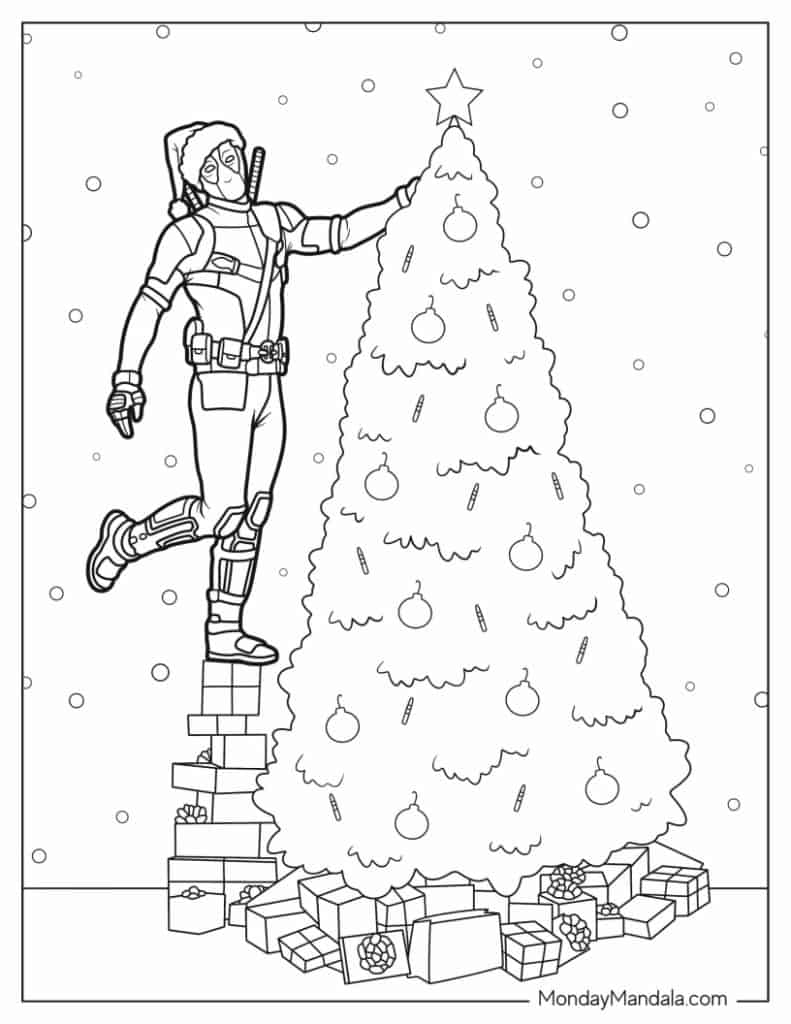 Deadpool coloring pages free pdf printables