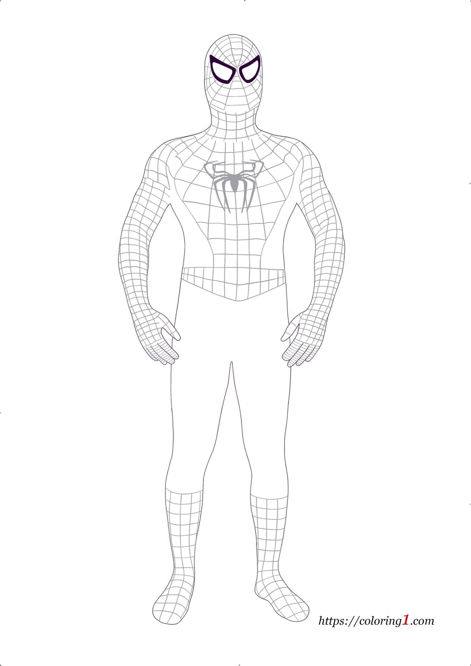 Black spiderman coloring pages