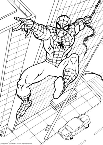 Updated spiderman coloring pages