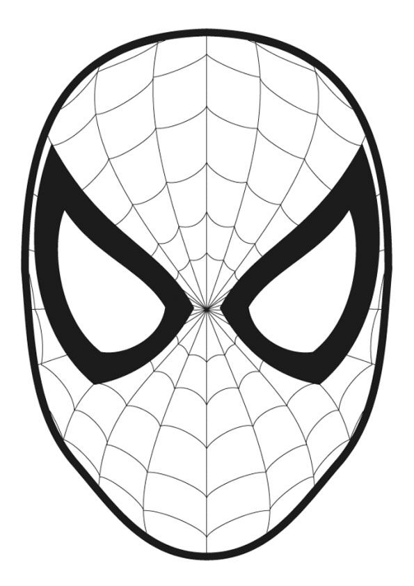 Spiderman mask coloring page cara de spiderman spiderman mascara hombre araãa