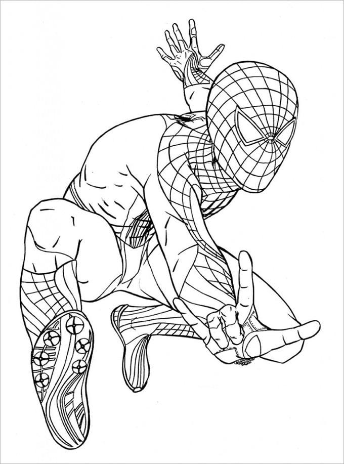 Spiderman colouring pages