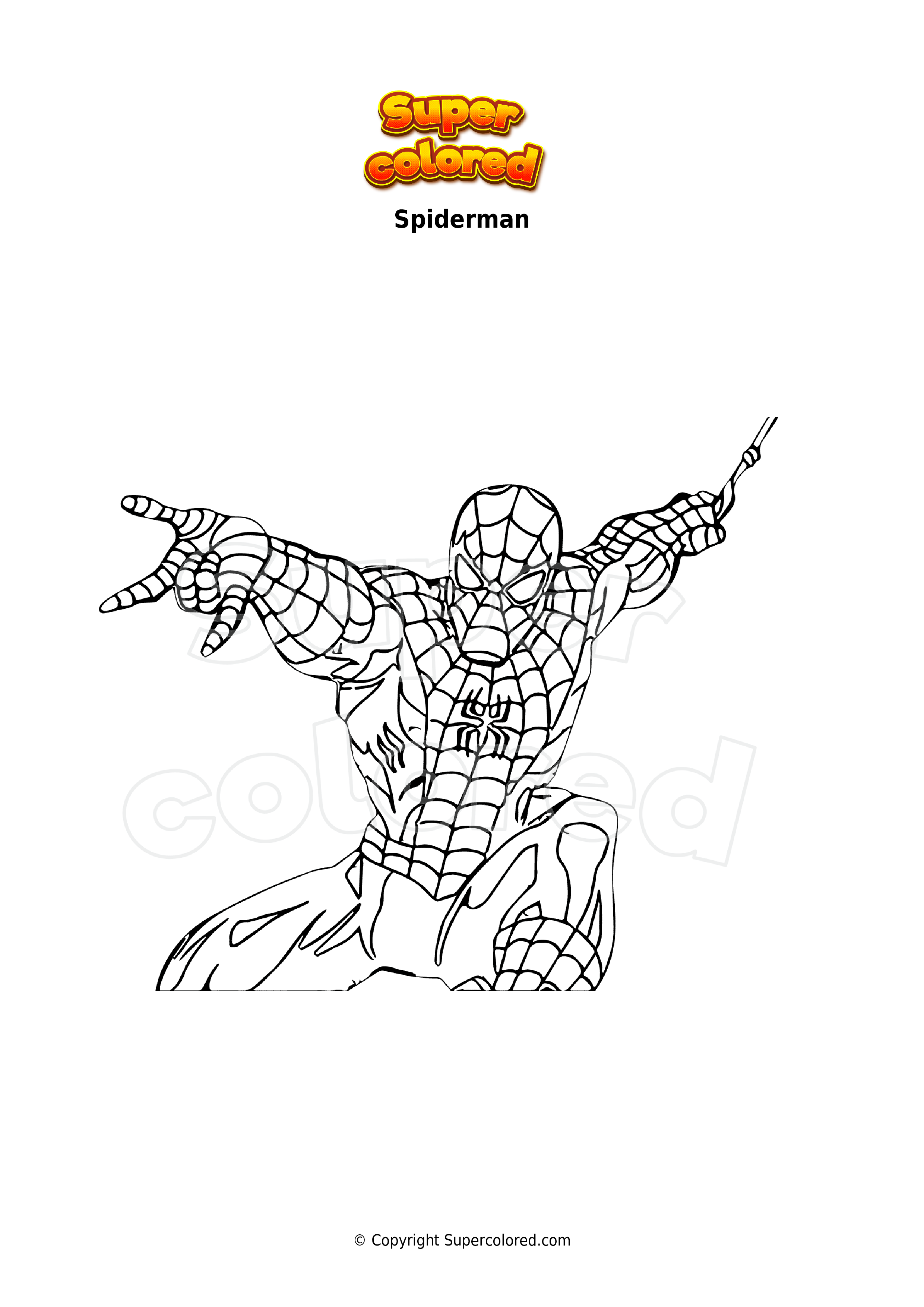 Coloring page spiderman