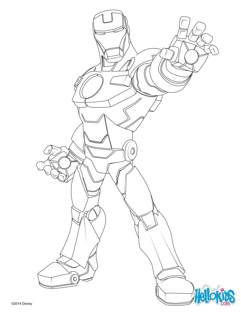 Iron man coloring pages