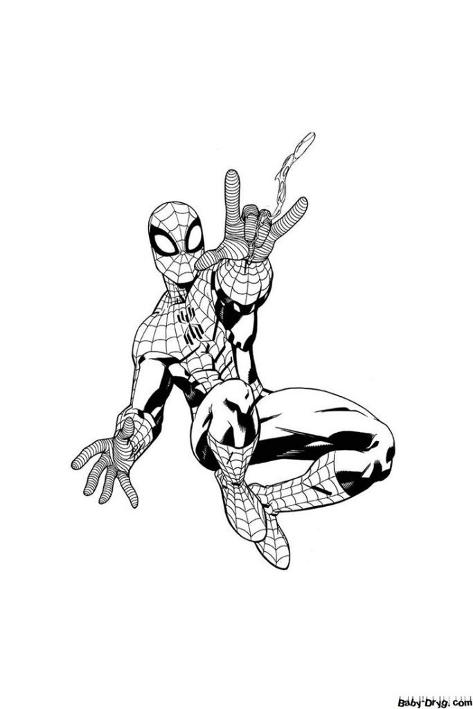 Spider man pictures coloring spider