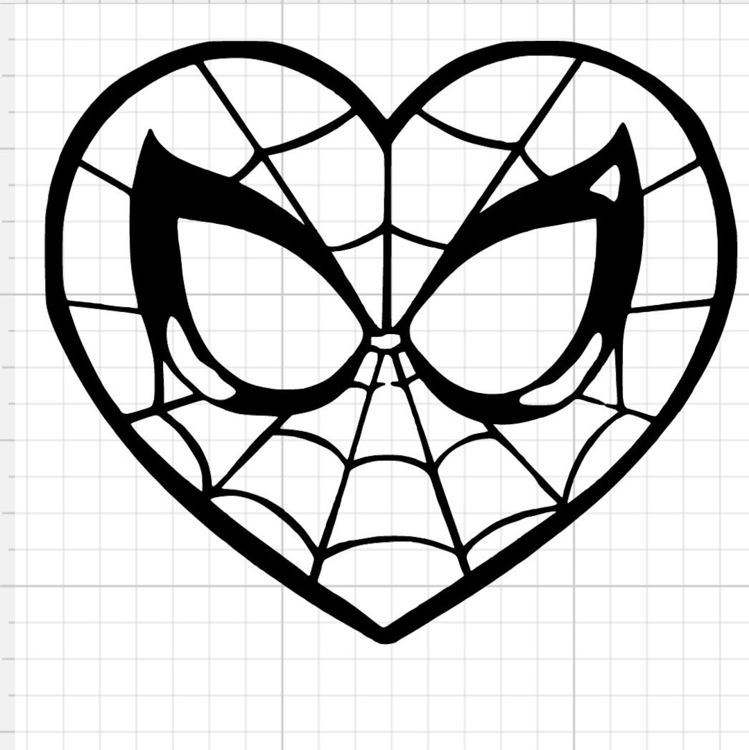 Spider man heart png digital download webs spidey cricut cutfile shirt decal love silhouette red and white hero friendly neighborhood