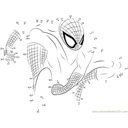 Spiderman connect the dots printable worksheets