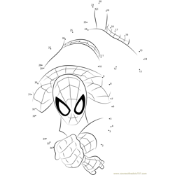 Spiderman connect the dots printable worksheets