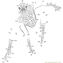 Spiderman connect the dots printable worksheets