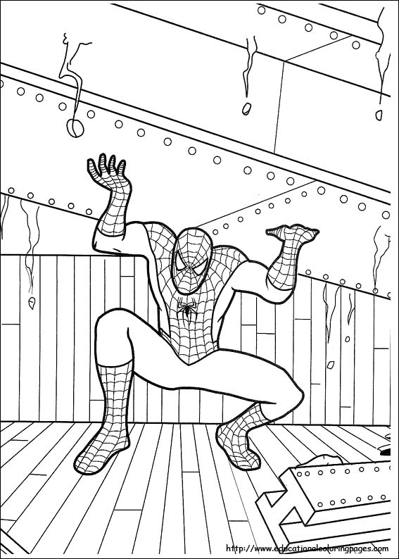 Kids spiderman coloring pages